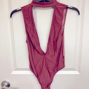 Victoria’s Secret Mauve High Neck Bodysuit